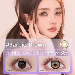 O2girl (COD) 2 ชิ้น Power(0 ~-8.00) คอนแทคเลนส์สีดําเลนส์ตานุ่มธรรมชาติใช้รายปีเลนส์สีน้ําตาลสีฟ้า 14.2-14.5 มม.