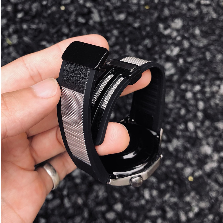 สายรัดข้อมือขนาด 22 มม. เหมาะสําหรับ Huawei Smart Watch GT5/GT4/GT3/GT5pro/gt2 สายซิลิโคนหัวเข็มขัดแม่เหล็ก watch3/4pro (46 มม.)