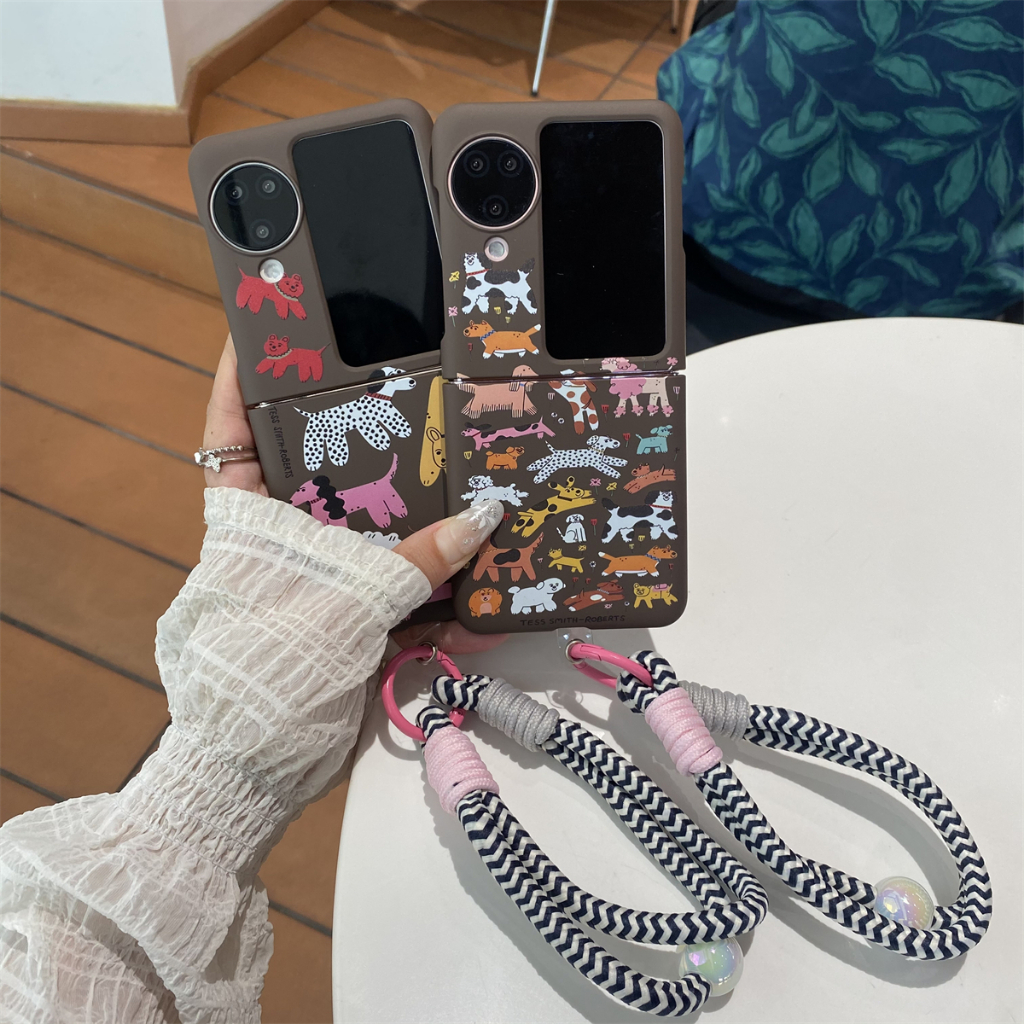 Pc ที่มีความสําคัญของผิว Dalmatian OPPO Find N3 Flip เคสโทรศัพท์มือถือ OPPO Find N2 Flip เคสโทรศัพท์มือถือแบบพับได้
