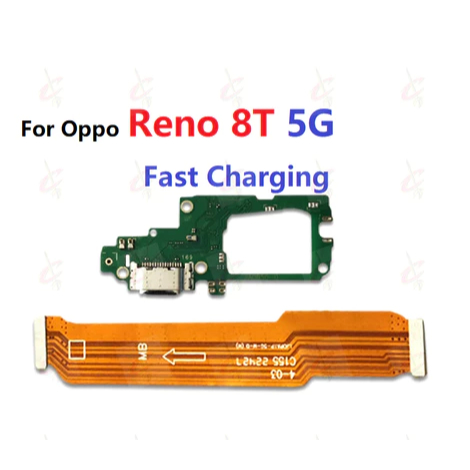 แท่นชาร์จ flex สําหรับ Oppo Reno 8T 5G บอร์ดหลักเมนบอร์ด flex cable