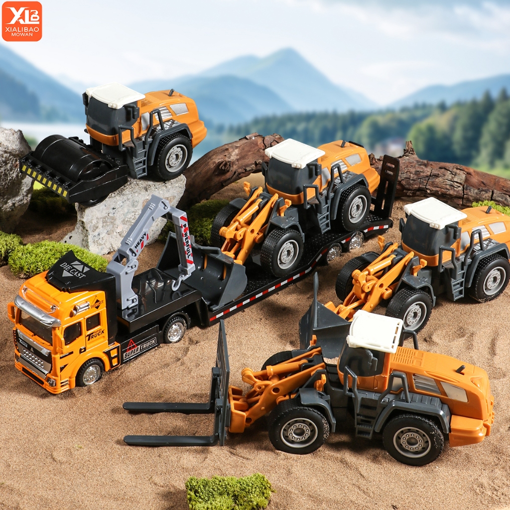 รถขนส่งโลหะผสมdiecastพร้อมพลาสติกabsวิศวกรรมbozer Rollerรถก่อสร้างรุ่นรถคลาสสิกของเล่นเด็กของขวัญ