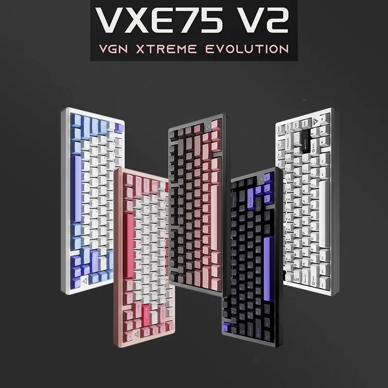 วีเอ็น | คีย์บอร์ด VXE75 V2 | อลูมิเนียม ซีเอ็นซี | Hot-swap RGB | ขายึดปะเก็นเล่นเกม | 75%, PUBG, V