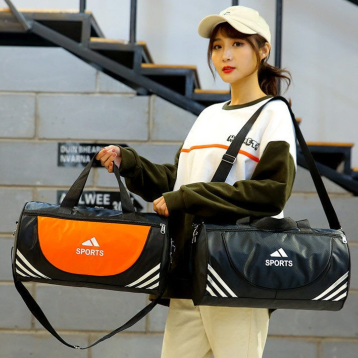 กระเป๋าเดินทาง Sports กันน้ำ เรียบง่าย แฟชั่น ความจุขนาดใหญ่ กระเป๋ากีฬา Unisex travel bag