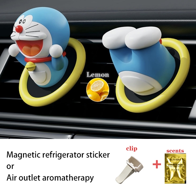 Doraemon Car Air Freshener แม่เหล็กติดตู้เย็นการ์ตูนน่ารัก Passage Circle Doraemon Magnet 3D ตกแต่งบ้านสร้างสรรค์