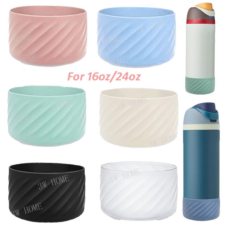 ซิลิโคนป้องกัน Boot ฐานด้านล่างสําหรับ Owala FreeSip Twist และ Flip Flask 24OZ, 16OZ Owala Silicon B