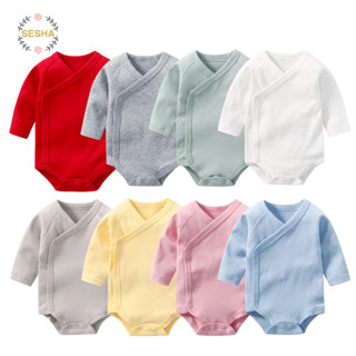 ชุดจั๊มสูทรอมเปอร์ แขนยาว ผ้าฝ้าย สําหรับเด็กทารกแรกเกิดผู้ช…