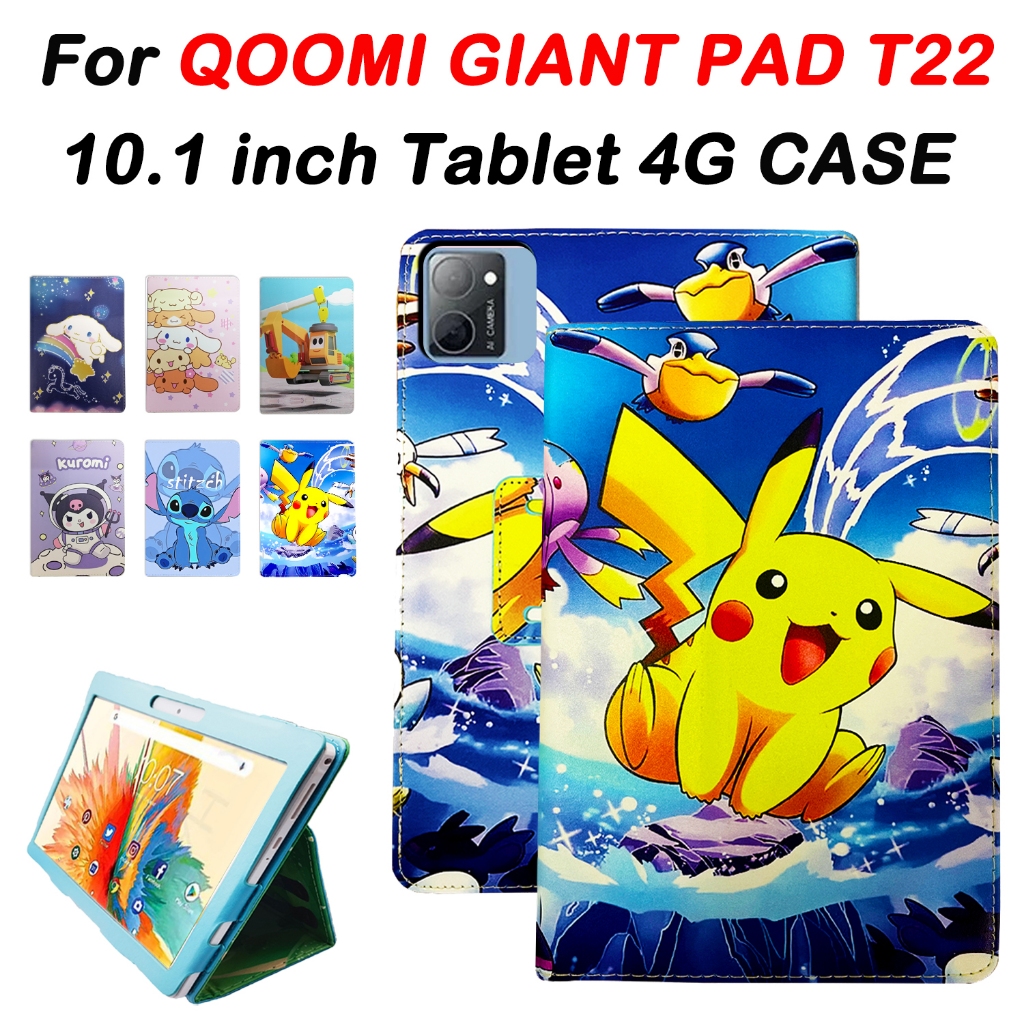 สําหรับ QOMOI GIANT Pad T22 10.1 นิ้ว 2023 น่ารักการ์ตูนคุณภาพสูง PU หนัง QOMOI 4G Android แท็บเล็ต magnetism กรณี