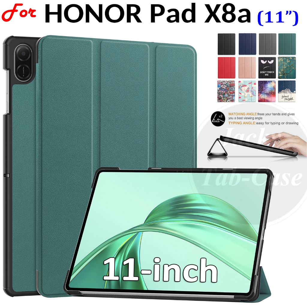 สําหรับ Honor Pad X8A 11.0 "แท็บเล็ต NDL-W09 NDL-L09 Tri-fold Stand Cover Flip PU หนังกรณี