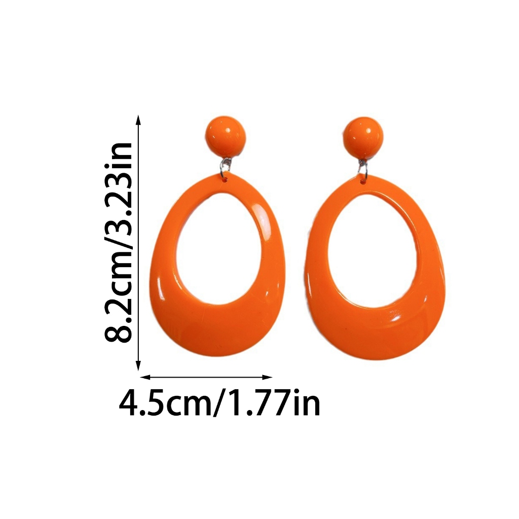 ผู้หญิงเลดี้แฟชั่นเรขาคณิตโบโฮกลีบดอกไม้ใหญ่จี้หยดต่างหูโลหะผสม - รูปที่ 7