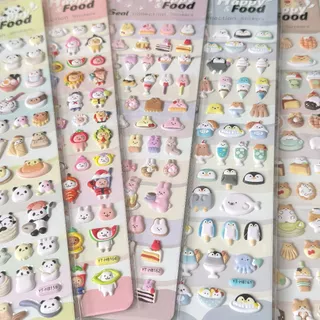 โอยา | 3d 3D mini Animal Stickers happy food Series