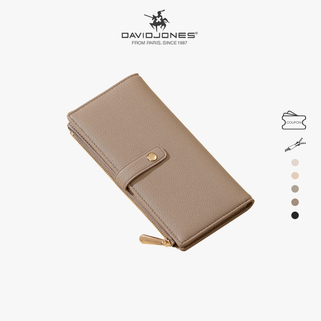 David Jones Paris กระเป๋าสตางค์หนัง PU ลายจระเข้ Organiser สําหรับผู้หญิงและ Gil