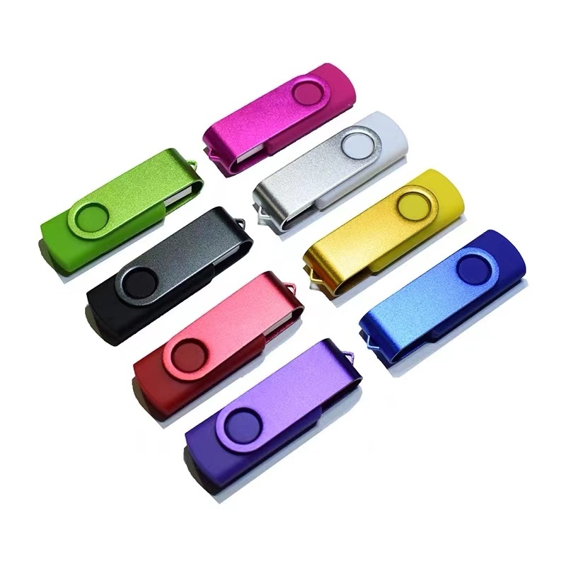 แฟลชไดรฟ์ USB ความจุขนาดใหญ่ 4GB 8GB 16GB 32GB 64GB 128GB ความเร็วสูง 2.0 โลหะแบบพกพาของขวัญหลายสี