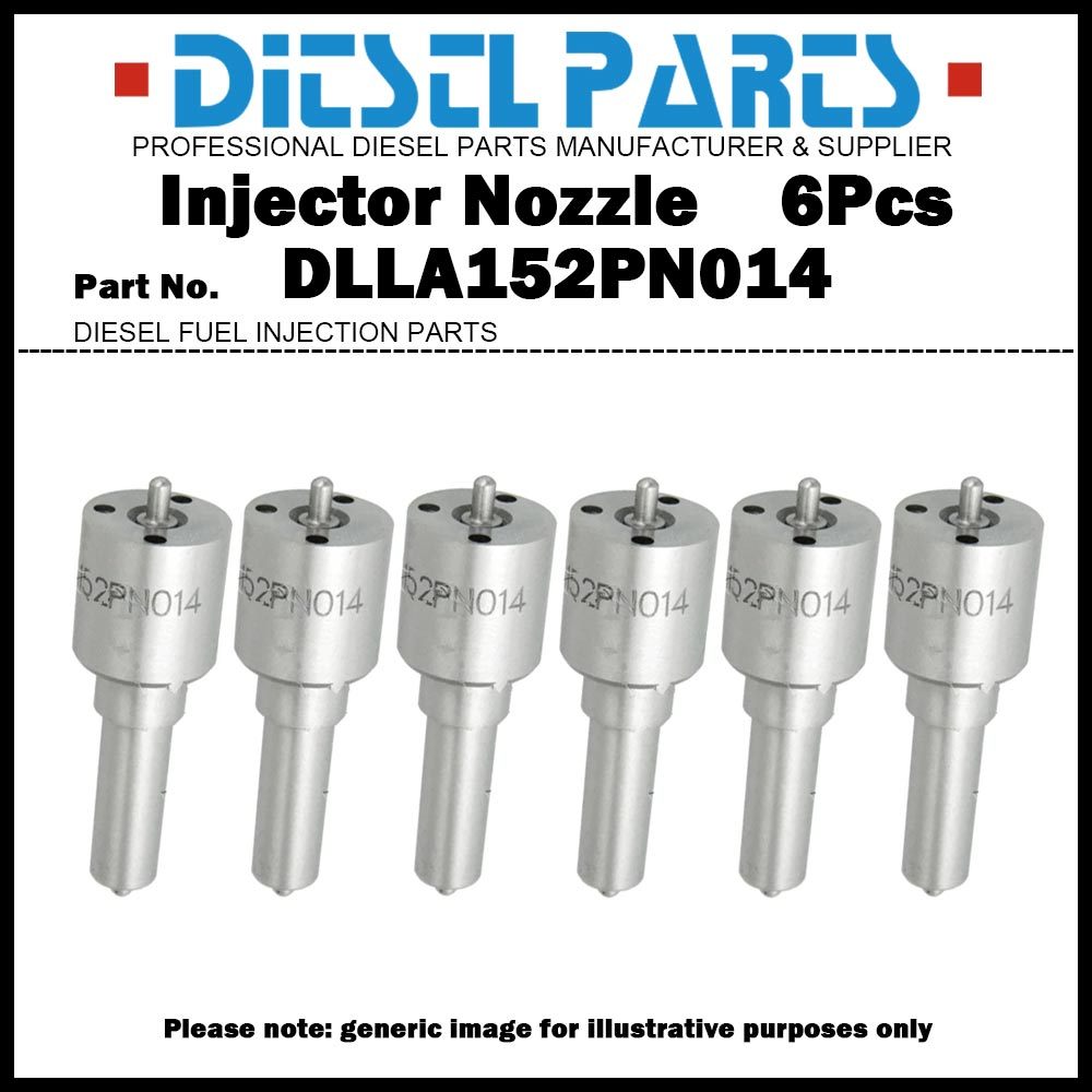 เคล็ดลับหัวฉีดหัวฉีดหัวฉีดเชื้อเพลิงดีเซล 6 ชิ้น 105017-0140 DLLA152PN014 NP-DLLA152PN014 6206113130