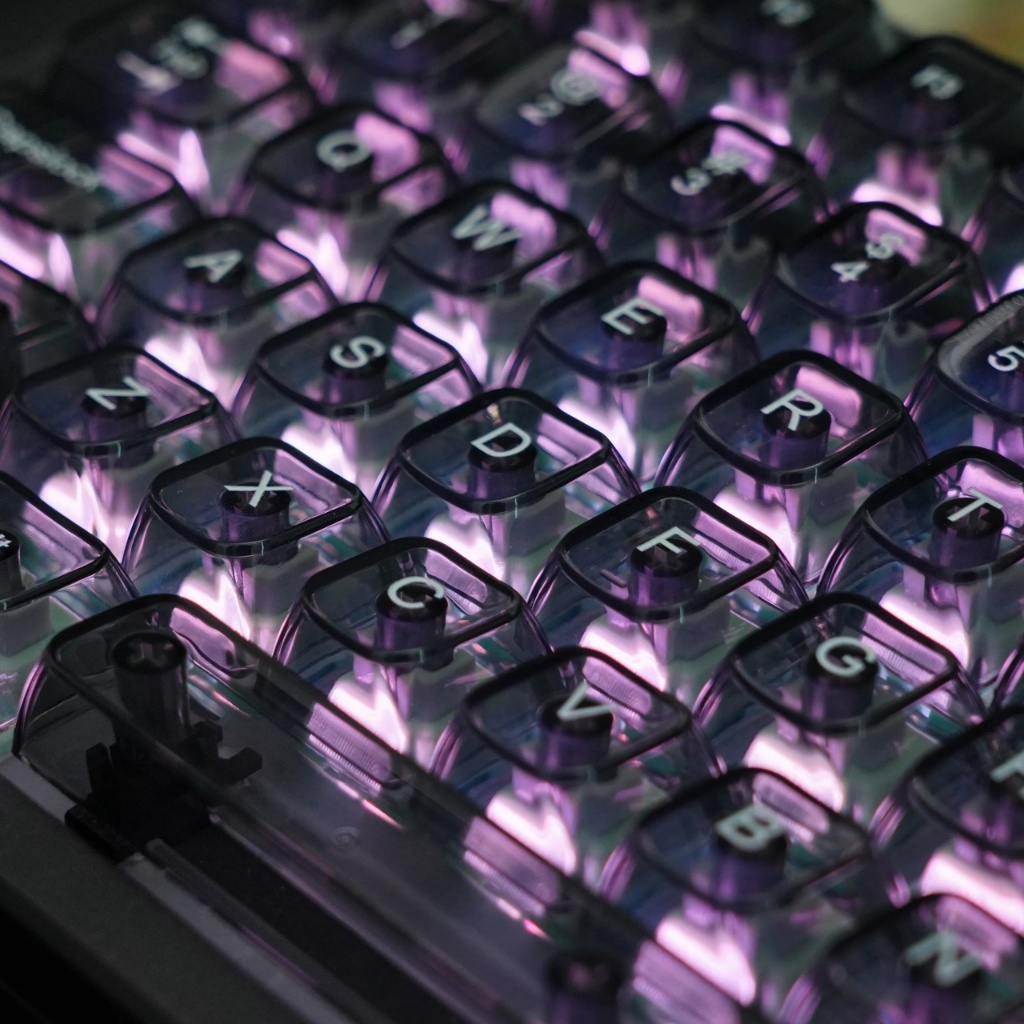 Womier โปร่งใส RGB Keycaps 114 คีย์ Shine ผ่านคริสตัล PBT Custom Key Caps ชุด
