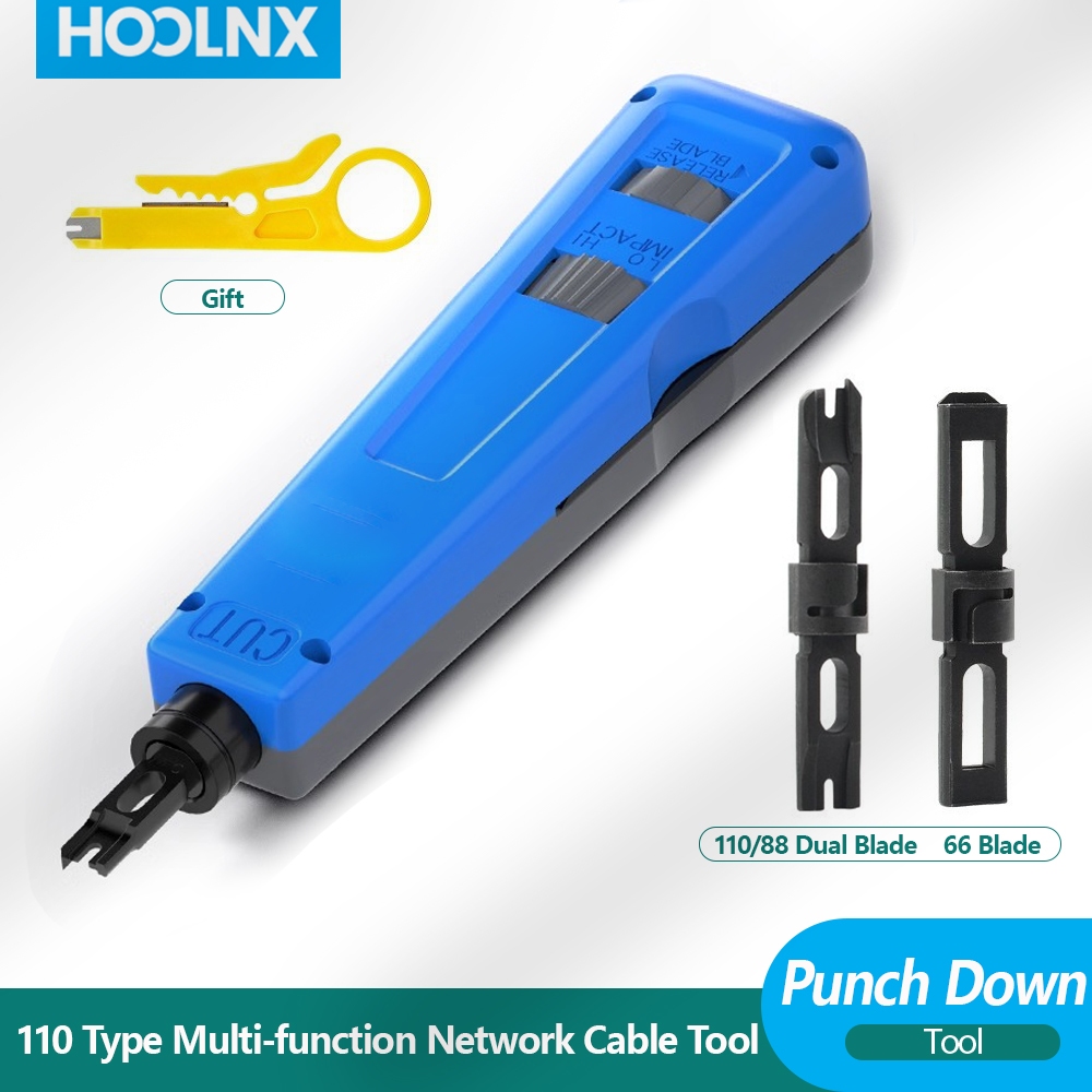 Hoolnx Punch Down เครื่องมือ, 110 ประเภท Multi-function สายเคเบิลเครือข่ายเครื่องมือโทรศัพท์ Impact Terminal ใส่เครื่องมือสําหรับ RJ45 RJ11