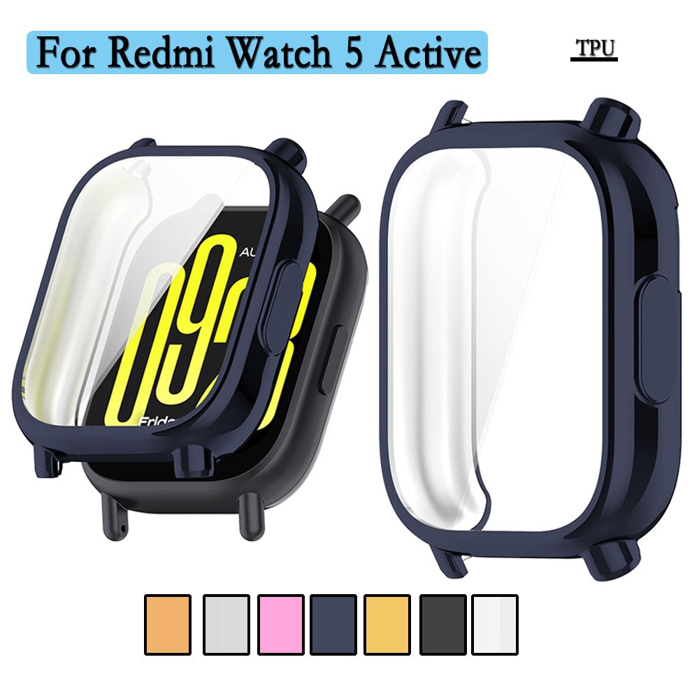 เคสสําหรับ Redmi Watch 5 Active Soft และยืดหยุ่น TPU Protector Shell Full Coverage Screen Protection สําหรับ Redmi Watch 5 Active