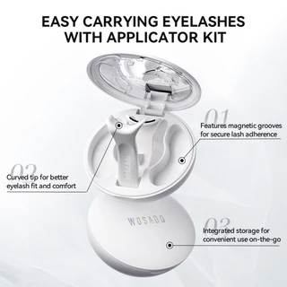 Wosado Reusable Magnetic Lashes ธรรมชาติชุด No.12 IRIS BLACK Professional คุณภาพสูงพรีเมี่ยมปลอดภัย Dupont 3D ขนตาปลอมไม่มีกาว Liner ป่าร้อนเซ็กซี่ดูแต่งหน้า