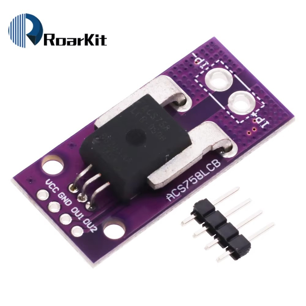 50A 100A Hall Current Sensor โมดูล Linear Analog AC DC 3.3V-5V ACS758 ACS758LCB-050B 100B-PFF-T สําหรับ Arduino RC รุ่น Connector