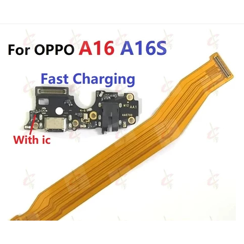 บอร์ดชาร์จ flex สําหรับ OPPO A16 A16S บอร์ดหลักเมนบอร์ด flex cable