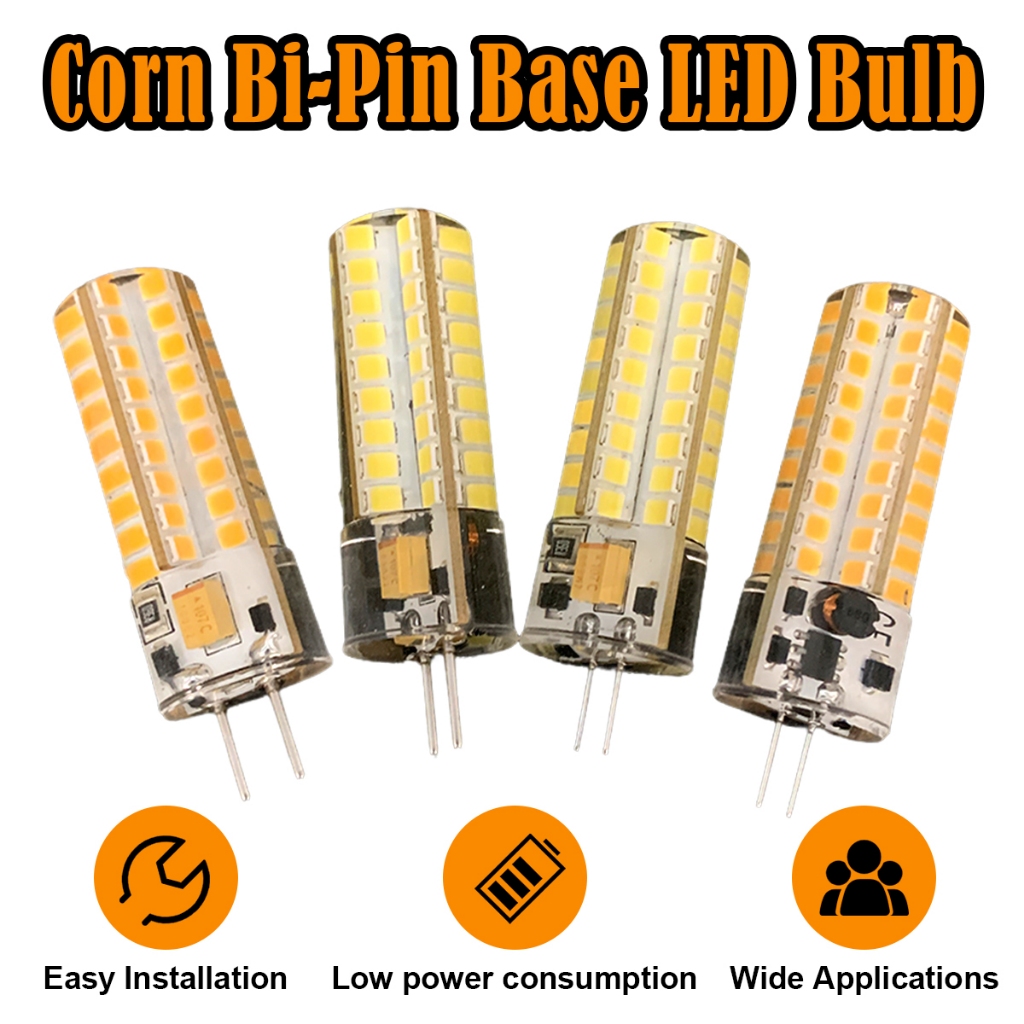 หรี่แสงได้ G4/GY6.35 หลอดไฟ Led 7W 72leds 12V สําหรับหลอดไฟ Cool Room โคมไฟบ้านไฟห้องนอนซิลิโคน AC/D