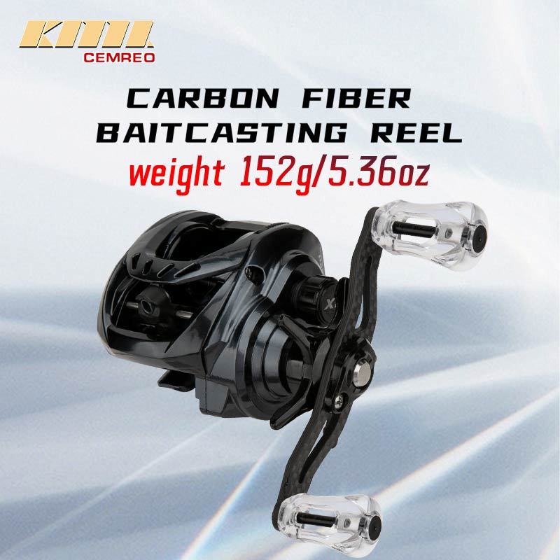 Cemreo เหยื่อคาร์บอนไฟเบอร์หล่อตกปลา Reel 5 กก.ลากระบบเบรกแม่เหล็ก 7.0:1 Ultralight Fishing Reel รุ่น:X1