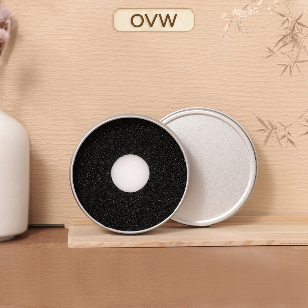 Ovw กล่องฟองน้ํา แบบแห้งเร็ว สําหรับทําความสะอาดแปรงแต่งหน้า อายแชโดว์