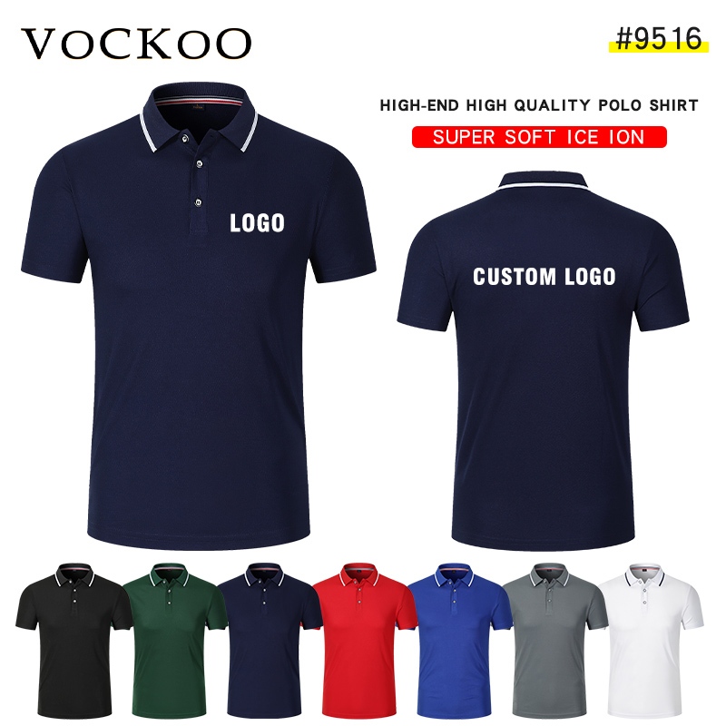เสื้อโปโล ที่กําหนดเอง ชุดทํางาน ปกเสื้อยืดพิมพ์โลโก้ที่กําหนดเองแขนสั้นเสื้อวัฒนธรรมบริษัท