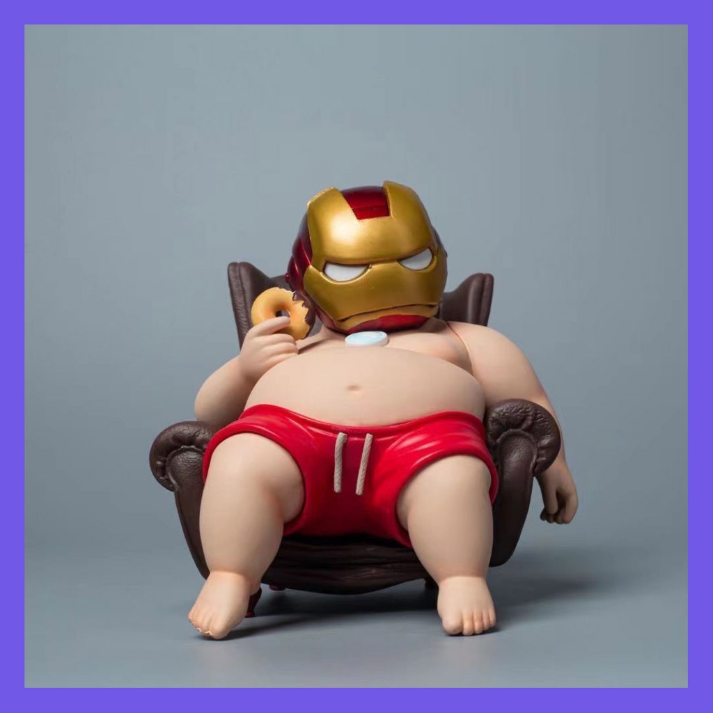 Marvel Universe Avengers Fat Boy Fat Otaku Iron Man Deadpool Movable Creative รูปรุ่น
