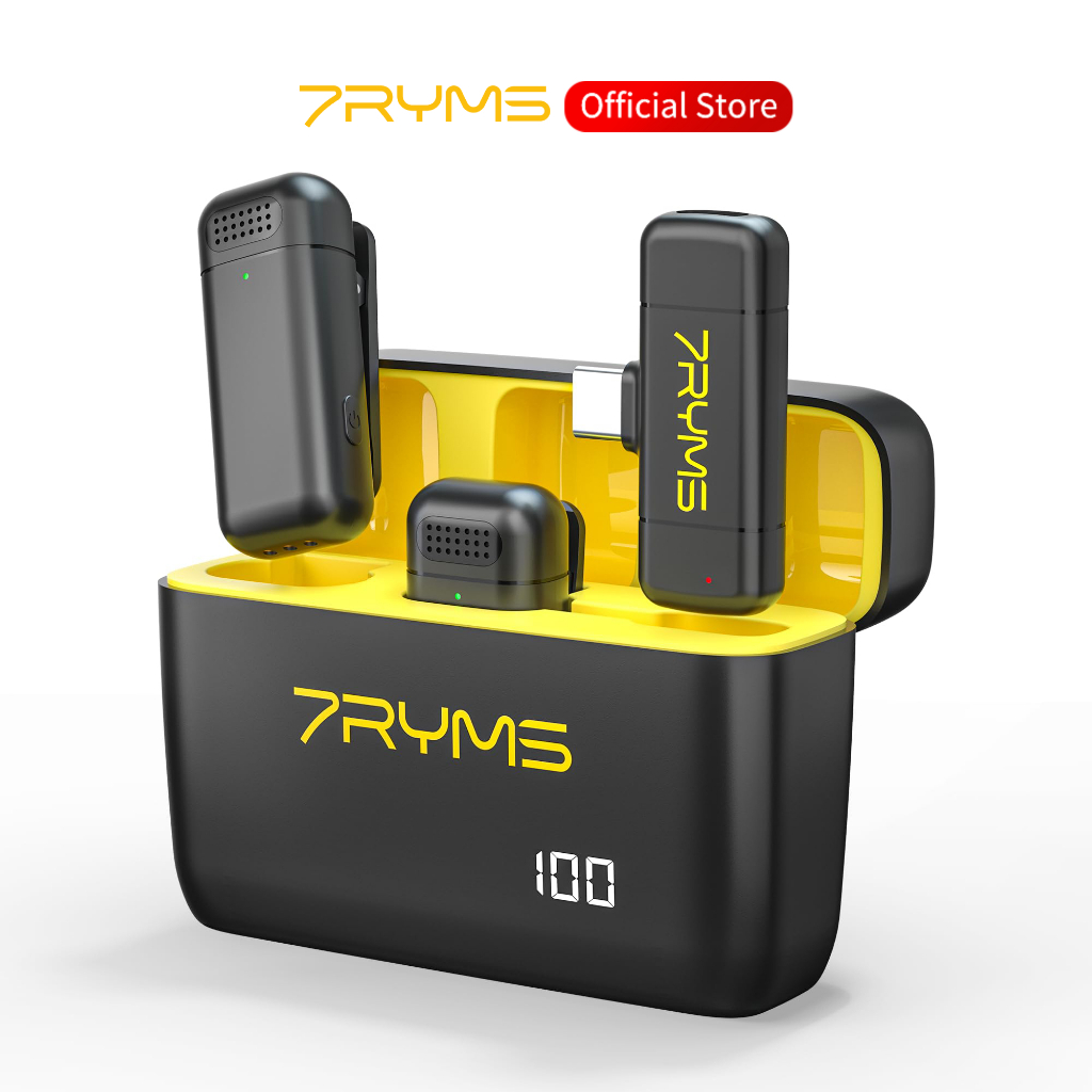 Rimo S1 UC ไมโครโฟนไร้สายแบบหนีบเสื้อสําหรับโทรศัพท์ USB C - ไมโครโฟนไร้สายสําหรับ Android, iPhon พร้อมระบบตัดเสียงรบกวน,เคสชาร์จ,ไมค์ไร้สายขนาดเล็กสําหรับการบันทึกวิดีโอ