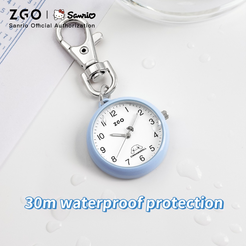 ZGO x  Sanrioนาฬิกาพ็อกเก็ต คาดหน้าอก ลาย Hello Kitty ขนาดใหญ่ สําหรับผู้หญิง 733