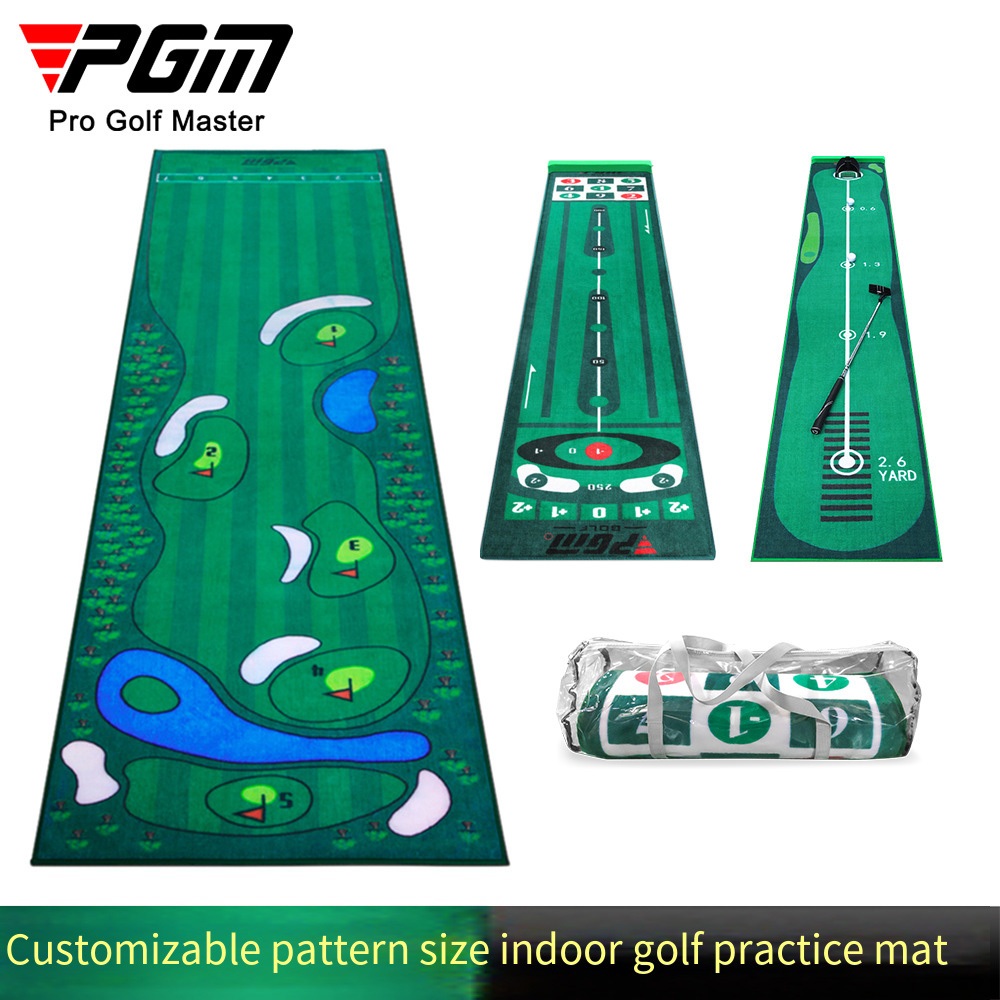 Pgm ในร่ม Golf Training Mat 0.6*3M กํามะหยี่ผ้าห่มกอล์ฟคลับกอล์ฟ Putting Hitting เครื่องมือการฝึกอบร