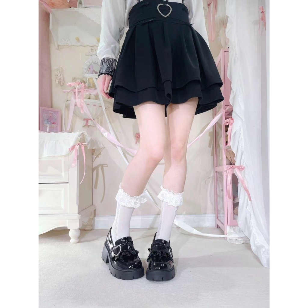 ญี่ปุ่นหวานน่ารักนุ่มสาวสไตล์มุกหัวใจหนาฟองน้ํารองเท้าเค้กโลลิต้ารองเท้าผู้หญิง ที่ดิน สไตล์ จิไร ที่ไหน วัฒนธรรมรองเท้าไม่มีส้น