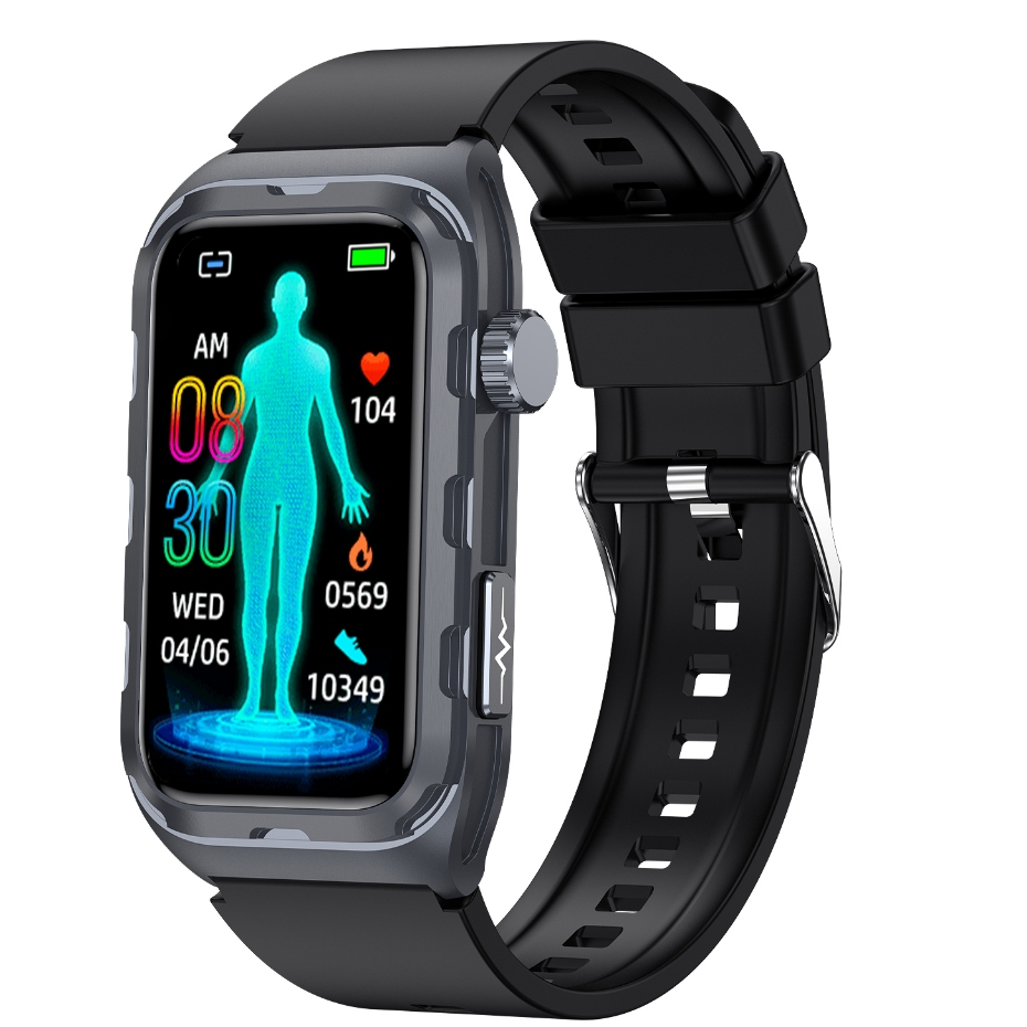 2025 ใหม่ ECG ไม่รุกราน กลูโคสในเลือดนาฬิกาสมาร์ท AMOLED Pulse Therapy การตรวจสอบสุขภาพอุณหภูมิของร่