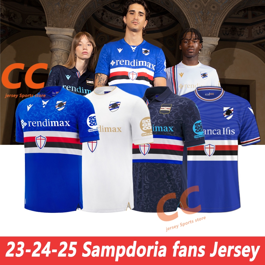 Sampdoria Soccer Football Jersey เสื้อกีฬา Jerseys 2023-24-25 รุ่นแฟนๆคุณภาพสูง