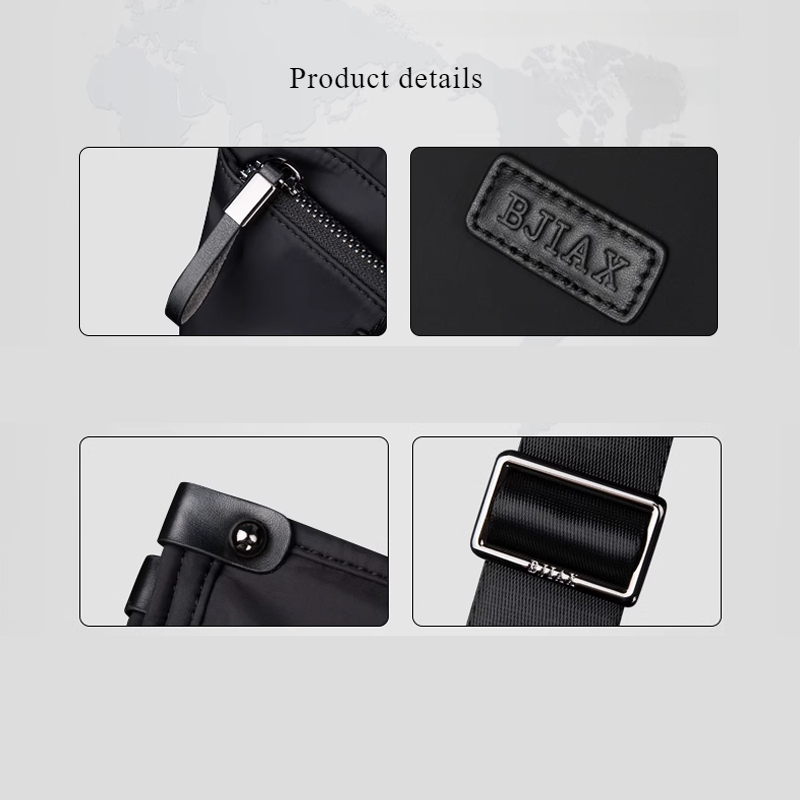 BJIAX กระเป๋าสะพายข้างผู้ชายกันน้ําแบบใช้ทุกวัน - รูปที่ 3