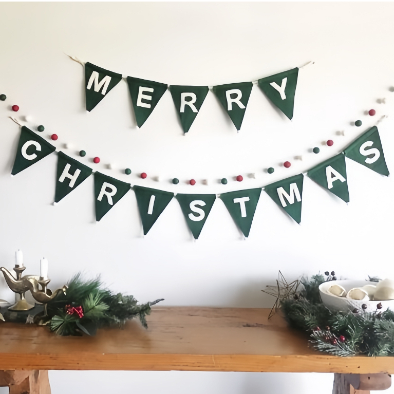 2m คริสต์มาสแขวนแบนเนอร์ Xmas Party Santa Claus Decor Merry Christmas แบนเนอร์ตกแต่งบ้าน