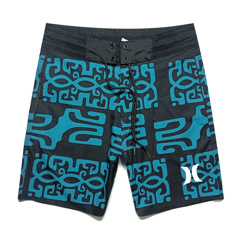 ผู้ชายs ยี่ห้อ 4-Way ความยืดหยุ่นคลาสสิก BoardShorts กันน้ําเบอร์มิวดากางเกงชายหาด Quick-dry Beach Surf กางเกงขาสั้นกางเกงขาสั้น