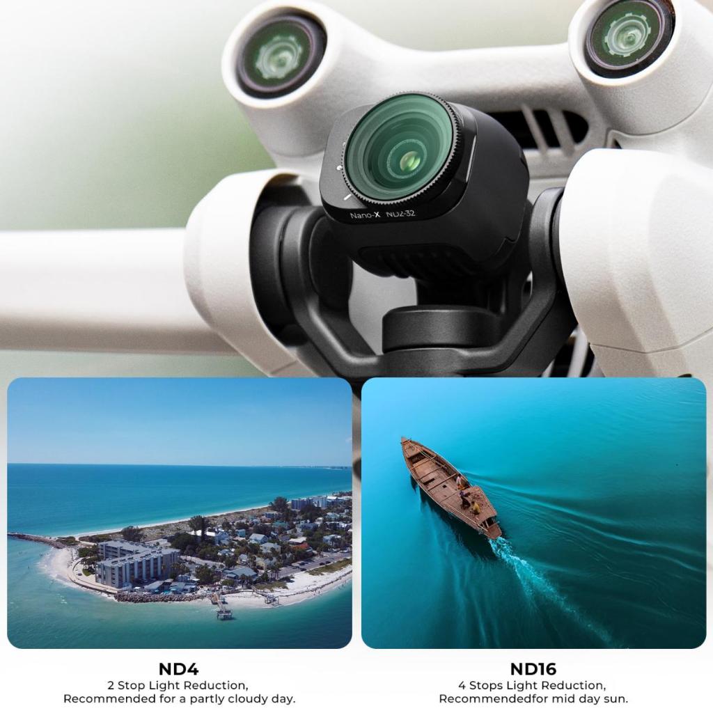 K&f Concept Mini 3/ Mini 3 Pro Variable ND2-ND32 Filter Optical Glass พร้อมเคลือบหลายชั้น 28 อันเข้ากันได้กับ DJI Drone Mini 3 Pro & Mini 3