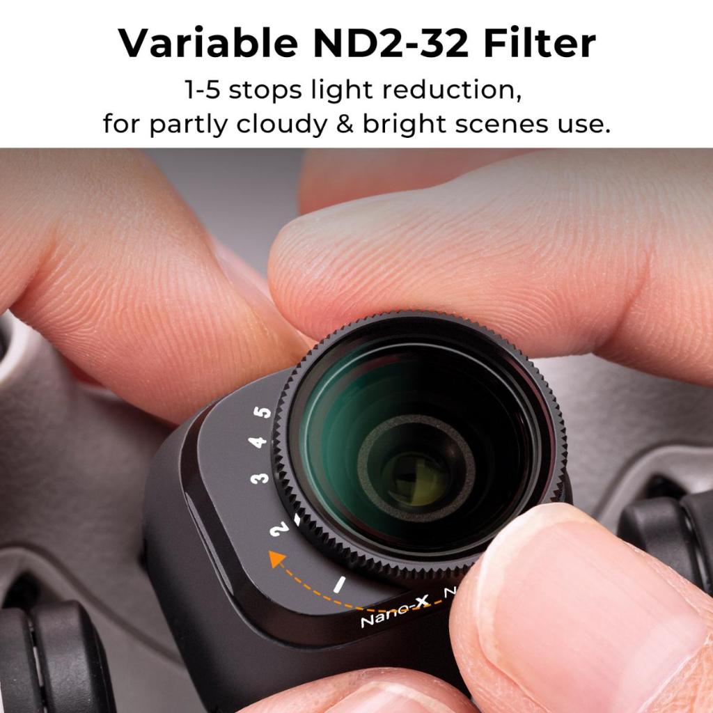 K&f Concept Mini 3/ Mini 3 Pro Variable ND2-ND32 Filter Optical Glass พร้อมเคลือบหลายชั้น 28 อันเข้ากันได้กับ DJI Drone Mini 3 Pro & Mini 3