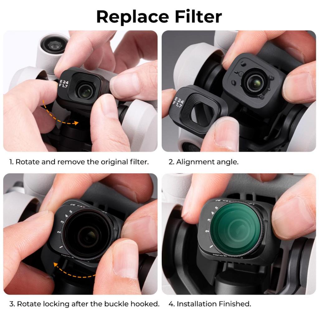 K&f Concept Mini 3/ Mini 3 Pro Variable ND2-ND32 Filter Optical Glass พร้อมเคลือบหลายชั้น 28 อันเข้ากันได้กับ DJI Drone Mini 3 Pro & Mini 3