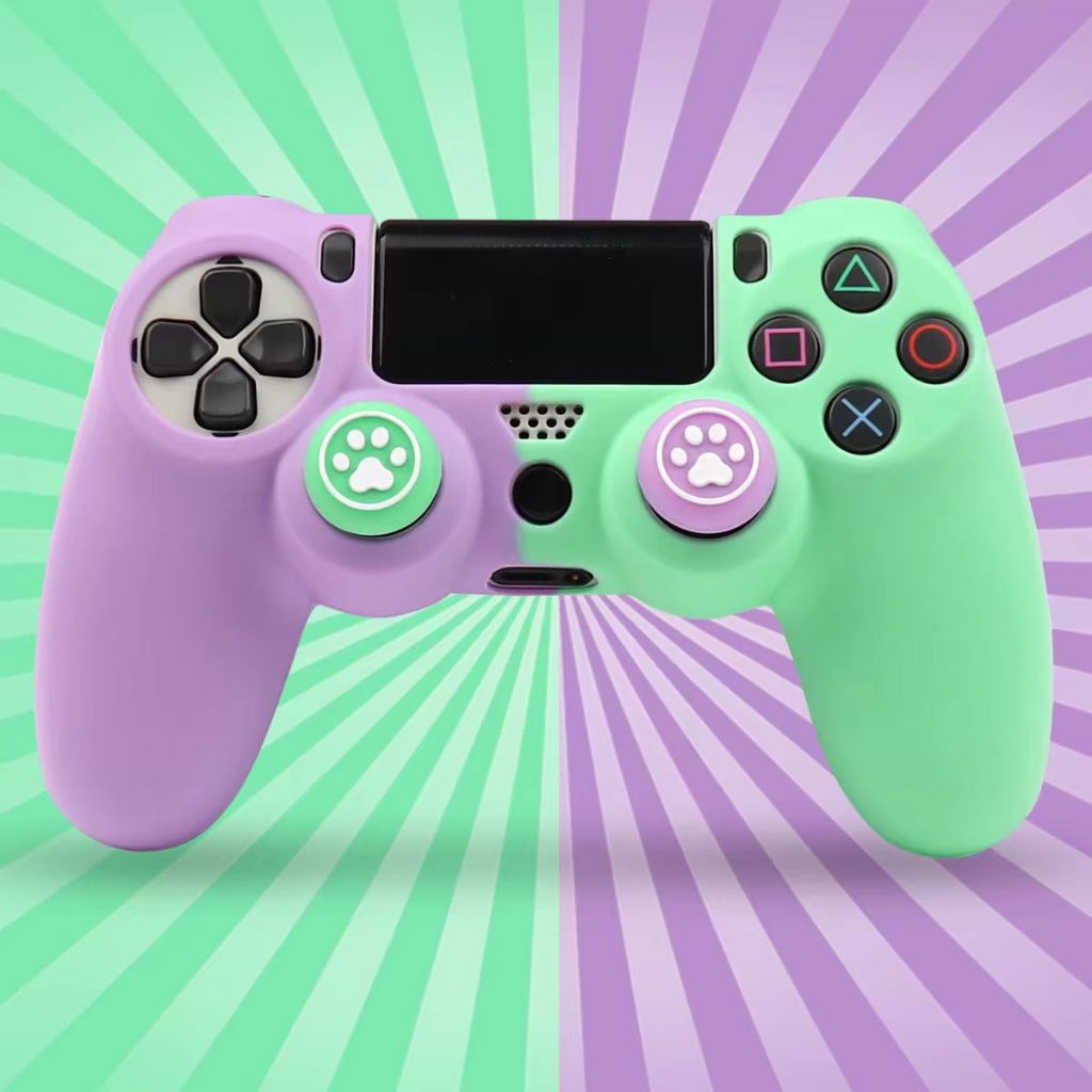 ฝาครอบป้องกันซิลิคอนอ่อนสําหรับ PlayStation 4 Controller Skin Video Gamepad อุปกรณ์เสริมสําหรับ PS4 จอยสติ๊กครอบคลุม