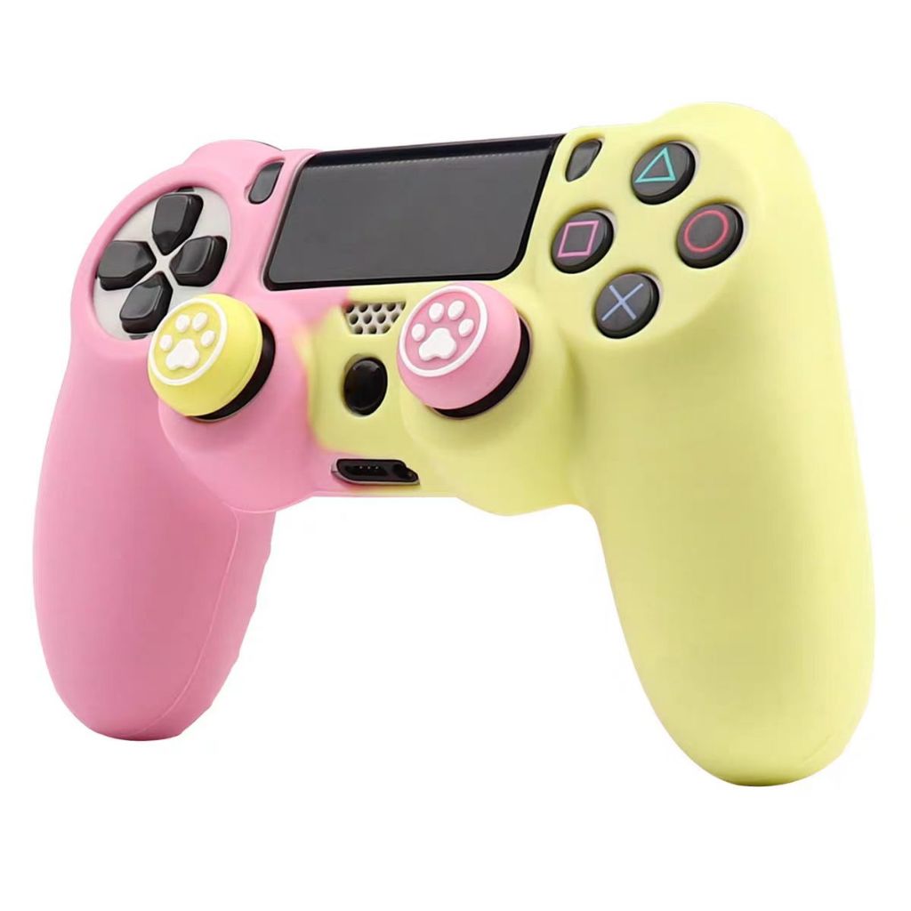ฝาครอบป้องกันซิลิคอนอ่อนสําหรับ PlayStation 4 Controller Skin Video Gamepad อุปกรณ์เสริมสําหรับ PS4 จอยสติ๊กครอบคลุม