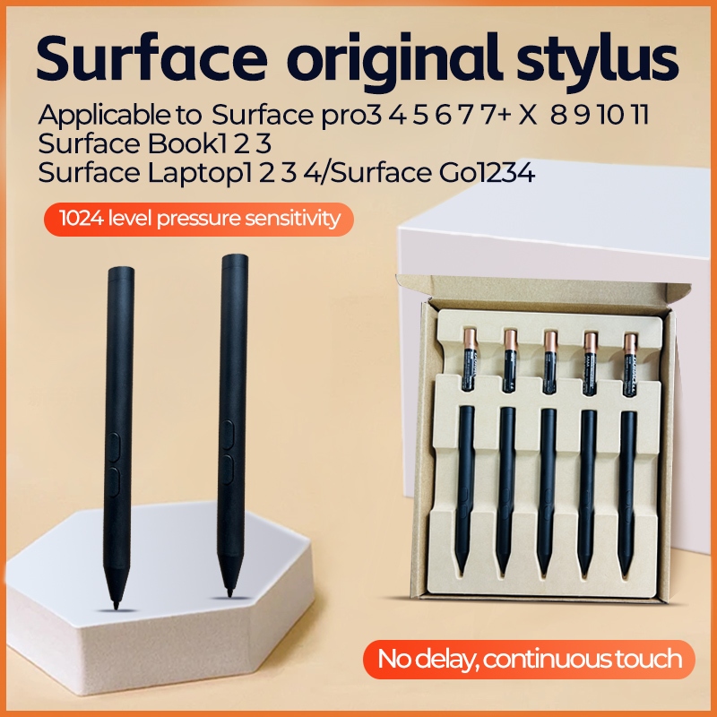 ปากกา Microsoft Surface ดั้งเดิม (ใหม่เอี่ยม) ปากกาแบบกําหนดเองของ Microsoft รองรับ Surface pro3 4 5 6 7 7+ X 8 9 10 11 /Surface Book1 2 3/Surface Laptop1 2 3 4/Go123