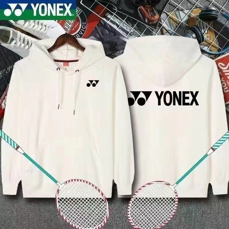 ใหม่ โยเน็กซ์ เสื้อกันหนาวมีฮู้ดแห้งเร็วระบายอากาศสบายเสื้อแจ็คเก็ตกีฬา ไม่จํากัดเพศ