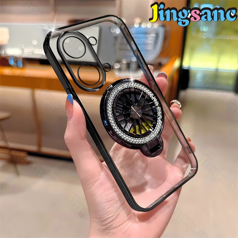 สําหรับ OnePlus Nord 3 5G/OnePlus Ace 2V 5G เคสโทรศัพท์กันกระแทกเคสใสปลอกนุ่มหมุน Gyroscope Phonehol