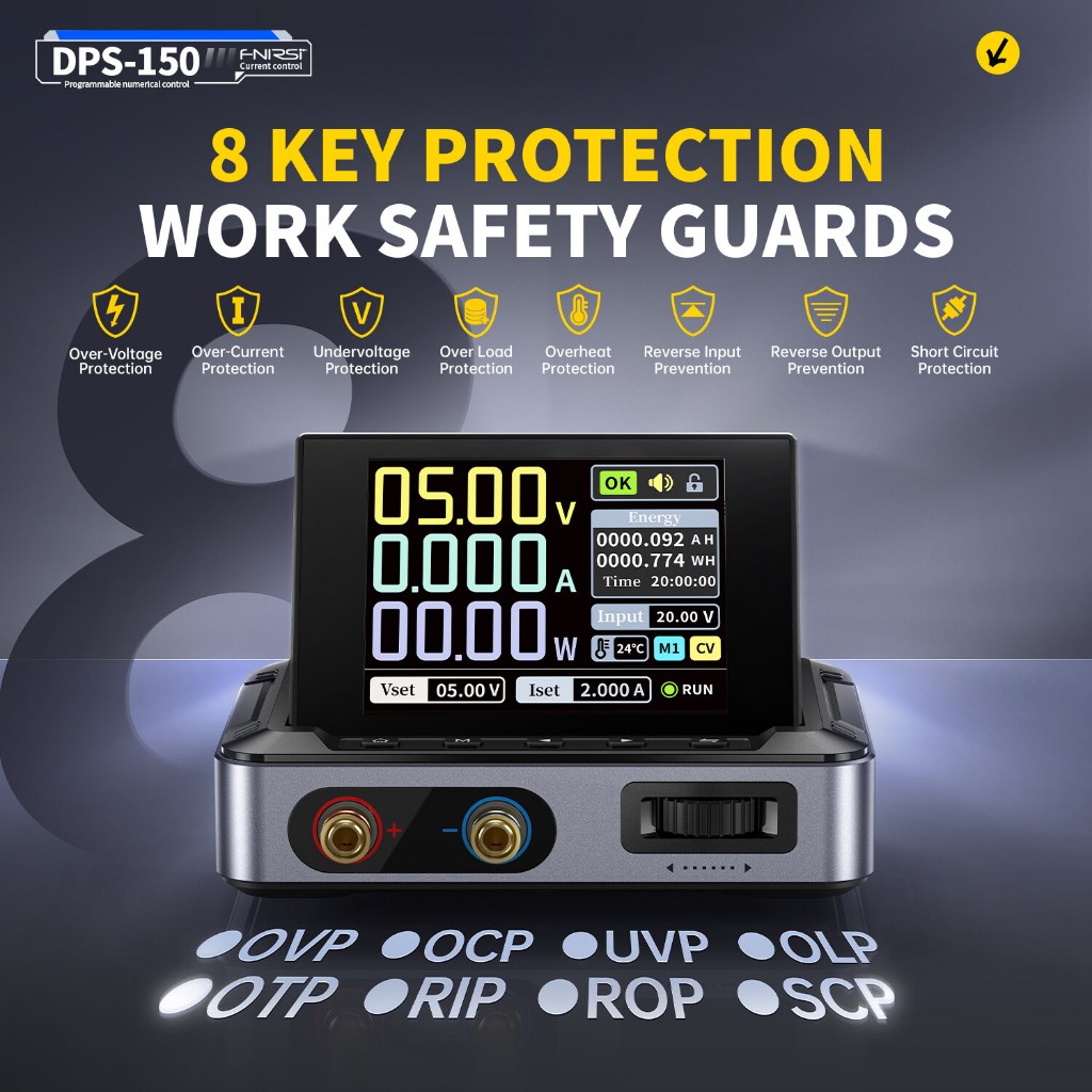 Fnirsi DPS-150 ห้องปฏิบัติการแหล่งจ่ายไฟ DC CNC ปรับ 30V 5A หลักจอแสดงผล Mini แบบพกพา Regulator Switching Power Supply