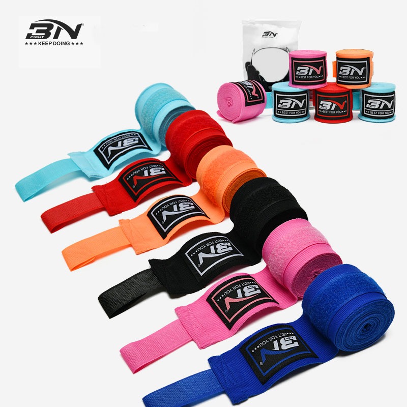 BN FIGHT Cotton Boxing Sports Strap Sanda Kick Boxing MMA Hand Gloves Wraps Belt Boxing Sports Wraps