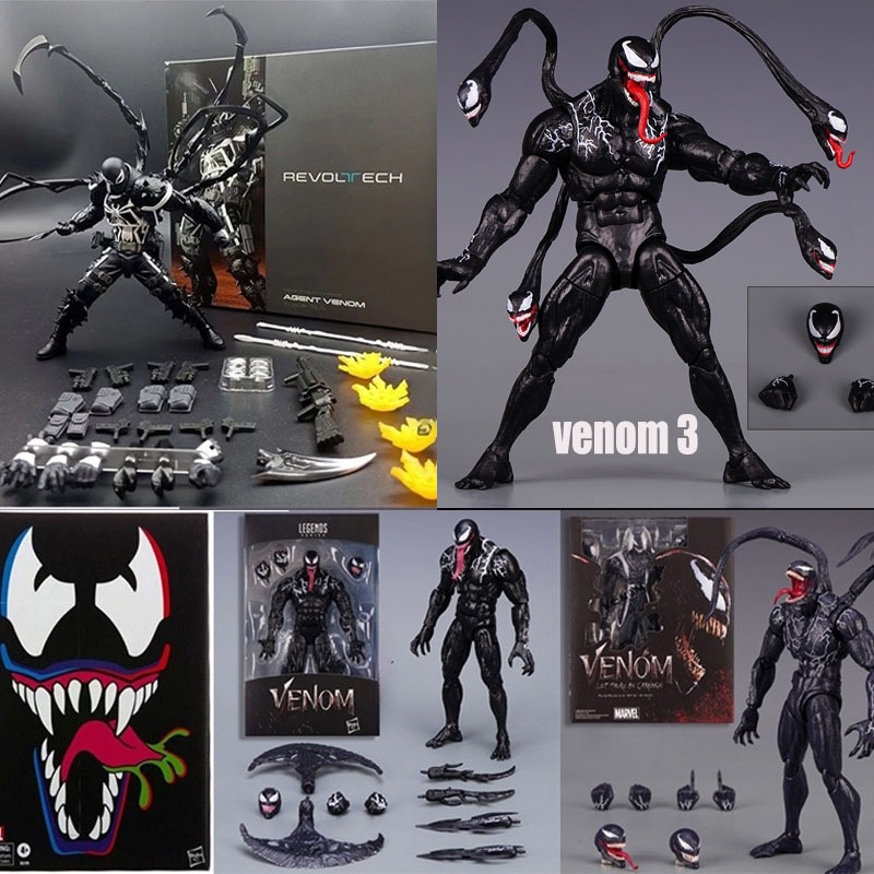 Revoltech Agent Venom Avengers Symbiote Venom Amazing Yamaguchi PVC Action Figure Movable Collection
