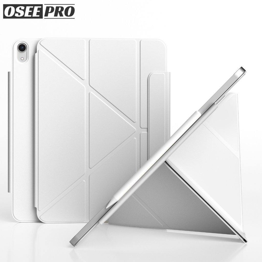 Osee pro เคส iPad Y-fold flip cover ไร้กรอบบางแม่เหล็กหัวเข็มขัดสําหรับ ไอแพดโปร 7 13 นิ้ว pro 2 3 4 5 11 นิ้ว pro 5 6 12.9 นิ้ว Air 13 นิ้ว ipad air 4 case เคสไอแพด air 5 ไอแพด air 6 (2020/2022/2024) mini 7 การนอนหลับที่ชาญฉลาดตื่นขึ้น เคสป้องกันแม่เหล็ก