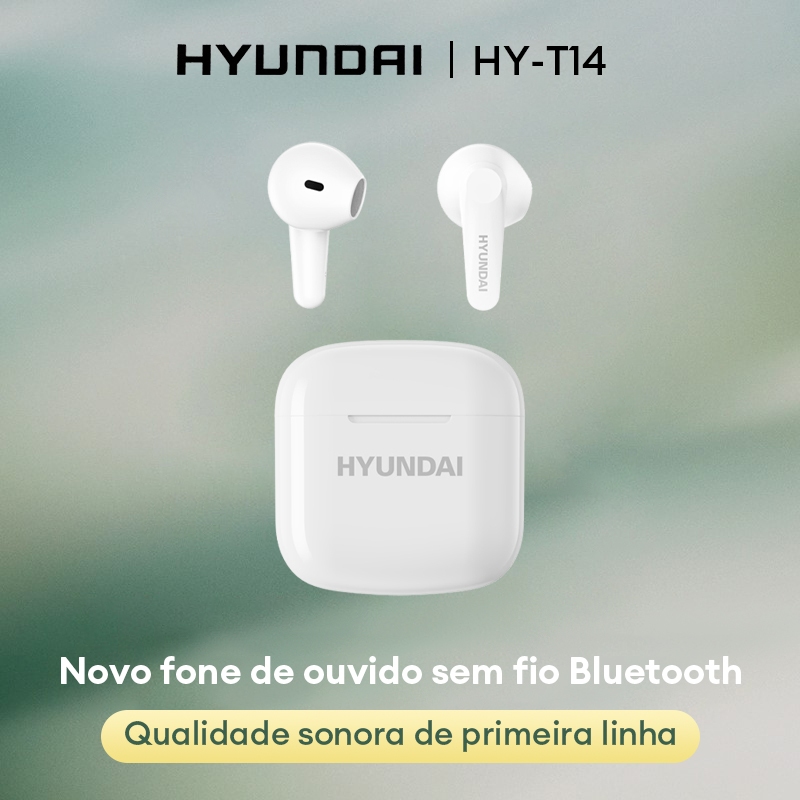 Hyundai HY-T14 หูฟังไร้สายบลูทูธหูฟังไฮไฟสเตอริโอรอบทิศทาง HD โทรแบตเตอรี่ยาวนานบลูทูธ 5.3
